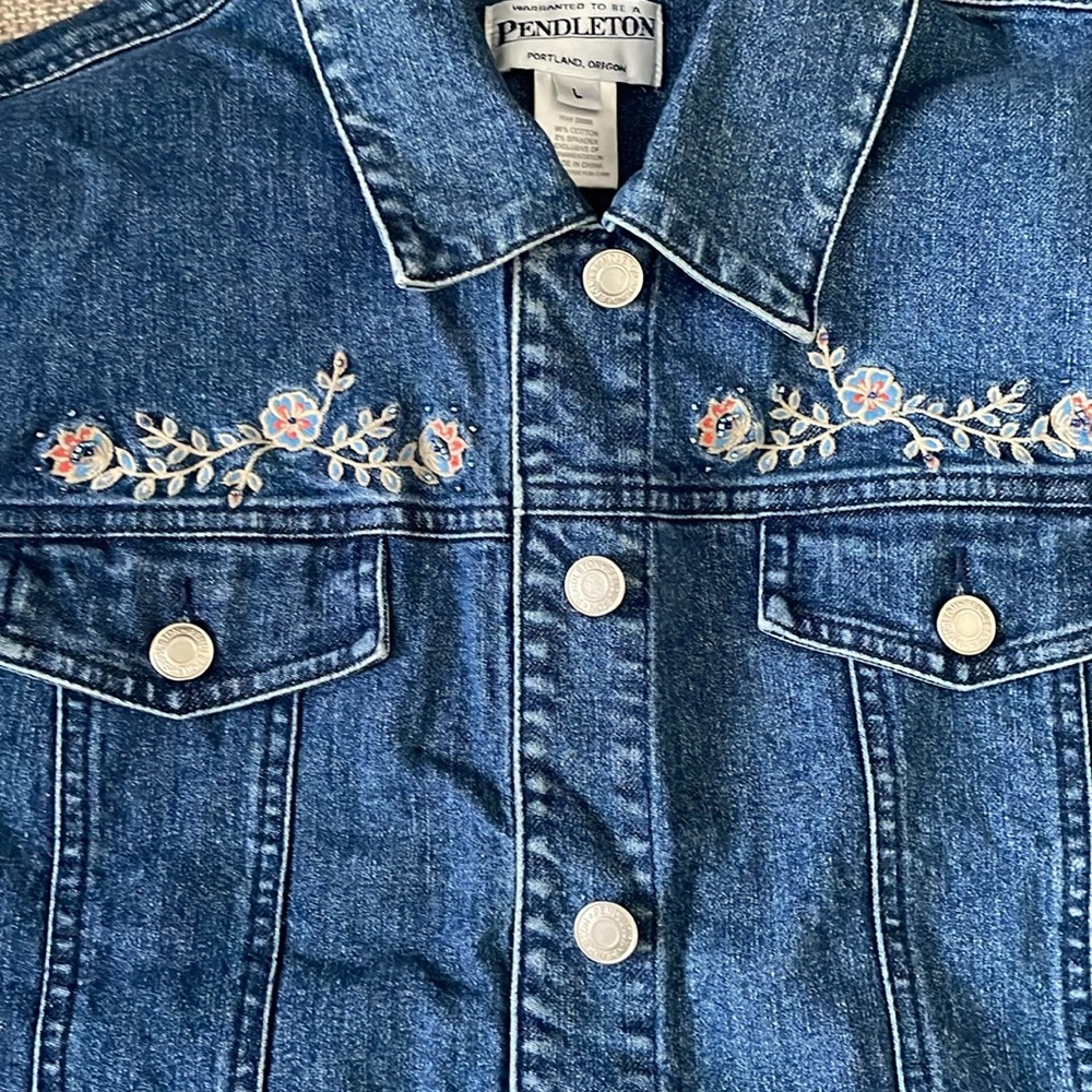 Pendleton jeans vest embellished. Like new